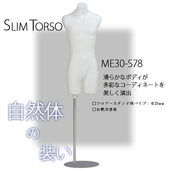 メンズ ボディ マネキン 店舗用 トルソー 紳士ラッカーボディ SG971-1M｜トルソー（FRP）レンタルなら
